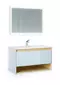 Мебель для ванной подвесная «Jorno» Glass 100 белая/светлое дерево, фото №1