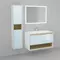 Мебель для ванной подвесная «Jorno» Glass 100 белая/светлое дерево, картинка №2