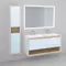 Мебель для ванной подвесная «Jorno» Glass 120 белая/светлое дерево, фото №1