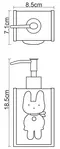 Дозатор для мыла «WasserKRAFT» Ammer K-6499 на стол красный, изображение №4