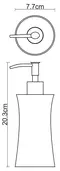 Дозатор для мыла «WasserKRAFT» Salm K-7699 на стол серебро/хром, фотография №3