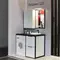 Тумба с раковиной под стиральную машину «Comforty» Лозанна 120 (Art Inside) белый глянец/серый графит универсальная, фотография №3