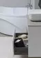Тумба с раковиной «Aquanet» Nova Lite 75 с 2 ящиками столешница бежевая подвесная белый глянец, фото №5