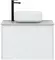 Тумба с раковиной «Aquanet» Nova Lite 75 с 2 ящиками(один скрытый) столешница серая подвесная белый глянец, фотография №3