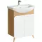 Мебель для ванной «Aqwella» Basic 65 белая/дуб золотой, фотография №3