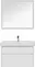 Мебель для ванной подвесная «Aquanet» Nova Lite 85 c 2 ящиками белый глянец, картинка №2