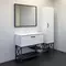 Мебель для ванной «Comforty» Бредфорд 90 белый глянец/чёрная, фото №1