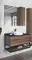 Мебель для ванной подвесная «Comforty» Порто 90 дуб тёмно-коричневый/чёрный муар, картинка №2