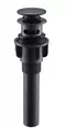 Донный клапан для раковины «Belbagno» BB-PCU-03-NERO с механизмом Клик-Клак чёрный, фото №1