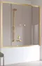 Шторка на ванну стеклянная «Vegas Glass» Z2V Tur Novo 150/140 бронза/золото универсальная, фото №1