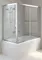 Шторка на ванну стеклянная «Vegas Glass» ZV+ZVF Tur Novo 150/80/140 прозрачная/хром универсальная, картинка №2