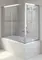 Шторка на ванну стеклянная «Vegas Glass» ZV+ZVF Tur Novo 150/80/140 прозрачная/хром универсальная, фото №1