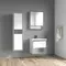 Мебель для ванной подвесная «Spectrum» Грано 60 арт.114 белая-серая/белая, картинка №2
