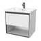 Мебель для ванной подвесная «Spectrum» Грано 60 арт.114 белая-серая/белая, фотография №3