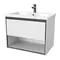 Мебель для ванной подвесная «Spectrum» Грано 70 арт.114 белая-серая/белая, фотография №3