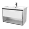 Мебель для ванной подвесная «Spectrum» Грано 80 арт.114 белая-серая/белая, фотография №3