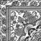Напольный декор «Click Ceramica» Calacatta Roseton 45x45  чёрно-белый, фото №1