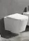 Подвесной унитаз безободковый «Azario» Nova AZ-2216 белый с сиденьем дюропласт с микролифтом белое, фотография №3
