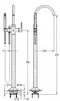 Напольный смеситель для ванны «Cezares» Eco ECO-VDP-01 хром, картинка №2