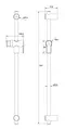 Штанга для душа «Iddis» Ray RAY70G0i17 графит, картинка №2