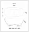 Ванна акриловая «Art&Max» AM-506 167/84 с ножками с сифоном белая, фото №5