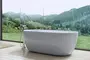 Ванна акриловая «Art&Max» AM-518 150/75 с ножками с сифоном белая, изображение №4