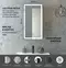 Зеркальный шкаф «Art&Max» Techno 35/65 с подсветкой чёрный левый, фотография №7
