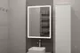 Зеркальный шкаф «Art&Max» Techno 60/80 с подсветкой белый левый, картинка №6