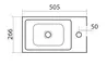 Раковина «Art&Max» 50 AM-LAV-500-MR-MINI литьевой мрамор белая, изображение №4