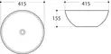 Раковина «Art&Max» 42/42 AM-104 фарфоровая белая, фотография №3