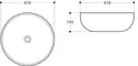 Раковина «Art&Max» 41/41 AM-109 фарфоровая белая, картинка №2