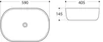 Раковина «Art&Max» 59/41 AM-5006 фарфоровая белая, фотография №3