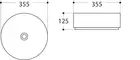 Раковина «Art&Max» 36/36 AM-7078-D фарфоровая белая, картинка №2