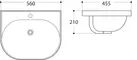Раковина «Art&Max» 56/46 AM-78364 фарфоровая белая, фотография №3
