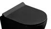 Сиденье для унитаза «Art&Max» Ovale AM011SC-MB ультратонкое дюропласт с микролифтом черное, фото №1