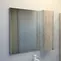 Зеркало с шкафчиком «Comforty» Порто 90 без света дуб дымчатый/серый графит универсальный, фото №1