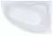 Ванна акриловая «Triton» Изабель 170/100 (Щ0000048749) с каркасом без сифона белая левая, фото №1