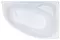 Ванна акриловая «Triton» Кайли 150/101 обрезанная без опор без сифона белая левая, фото №1