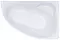 Ванна акриловая «Triton» Кайли 150/101 с каркасом без сифона белая левая, фото №1