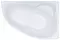Ванна акриловая «Triton» Николь 160/100 (Щ0000049493) на Х каркасе с каркасом без сифона белая левая, фото №1