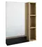 Зеркало с шкафчиком «Sanflor» Выборг 60 без света дуб крафт золотой/чёрное правое, фото №1