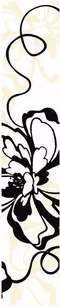 Настенный бордюр «Нефрит Керамика» Монро 40x7,5 05-01-1-76-00-04-050-0 черный, фото №1