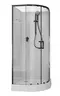 Душевая кабина «Aquanet» Passion EVO R 100/100 низкий поддон прозрачная-чёрная/белая без крыши, фотография №3
