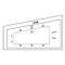 Гидромассажная ванна акриловая «Excellent» Sfera Slim 170/100 Smart с каркасом с сифоном белая/золото левая, картинка №2