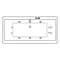 Гидромассажная ванна акриловая «Excellent» Pryzmat 160/75 Smart с каркасом с сифоном белая/бронза, картинка №2