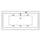 Гидромассажная ванна акриловая «Excellent» Pryzmat 190/90 Soft с каркасом с сифоном белая/бронза, картинка №2