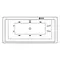 Гидромассажная ванна акриловая «Excellent» Crown Grand 190/90 Smart с каркасом с сифоном белая/бронза, картинка №2
