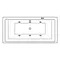 Гидромассажная ванна акриловая «Excellent» Crown Grand 190/90 Soft с каркасом с сифоном белая/бронза, картинка №2