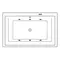 Гидромассажная ванна акриловая «Excellent» Crown Lux 190/120 Soft с каркасом с сифоном белая/бронза, картинка №2
