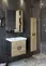 Мебель для ванной подвесная «Sanflor» Выборг 60 дуб крафт золотой/чёрный, картинка №2